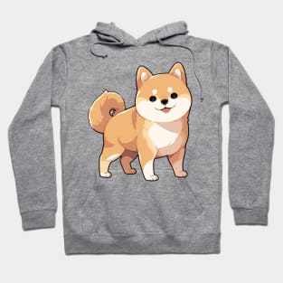 Cute Chibi Shiba Inu Waiting Hoodie